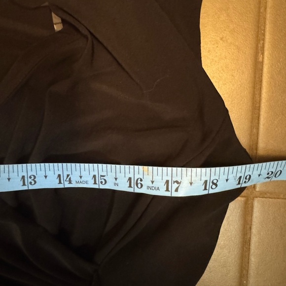 EVAN PICONE Black Label Women’s Size 12 Mock Wrap Black Jersey Dress Stretch EUC - Picture 11 of 12